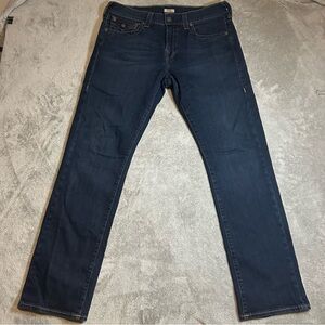 True Religion Men's Deep Indigo Straight Jeans